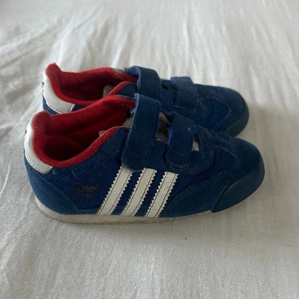 Adidas Kids blue and White Sneakers 7 toddler